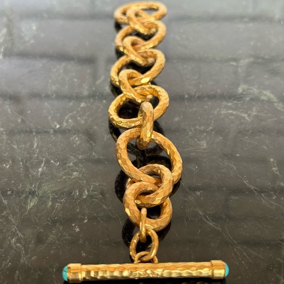 Julie Vos Gold Hammered Catalina Bracelet - Picture 3 of 9